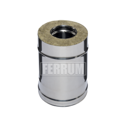 Дымоход-Сэндвич Ferrum 0,25 м (430/0,5 мм) Ø 100х200