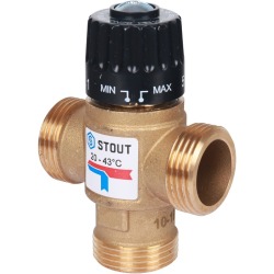 Термостатический смесительный клапан STOUT для систем отопления и ГВС. G 1” M