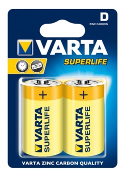 Батарейки VARTA Superlife R20 BL2